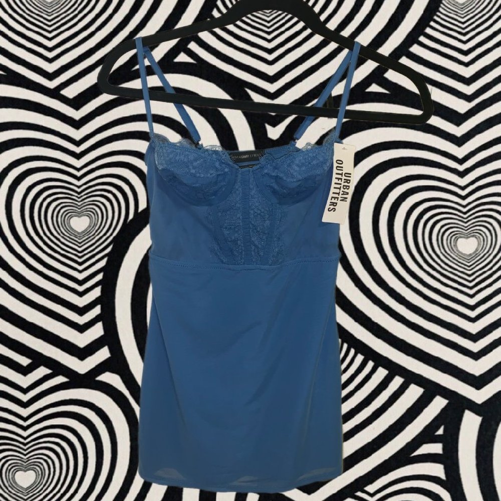 Blue Bustier Mini Dress